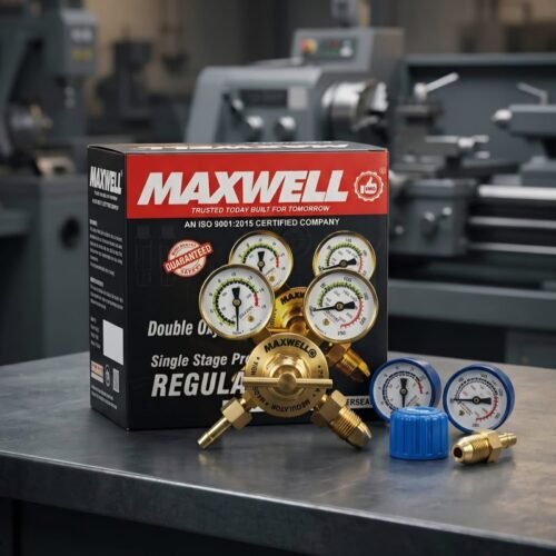 Oxygen Gas Regulator Double Meter | MAXWELL